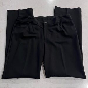 Anne Klein Black Stretch Knit Pants Classic Trousers NWOT